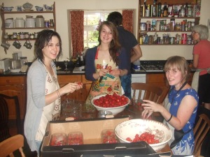 Strawberry duty at the festival garden party